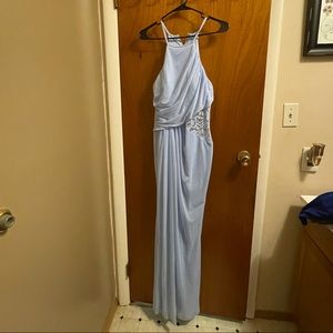 David’s Bridal Sky Blue Bridesmaid Dress